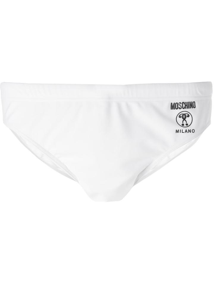 Moschino Swim Logo Print Swim Trunks