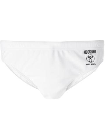 Moschino Swim Logo Print Swim Trunks
