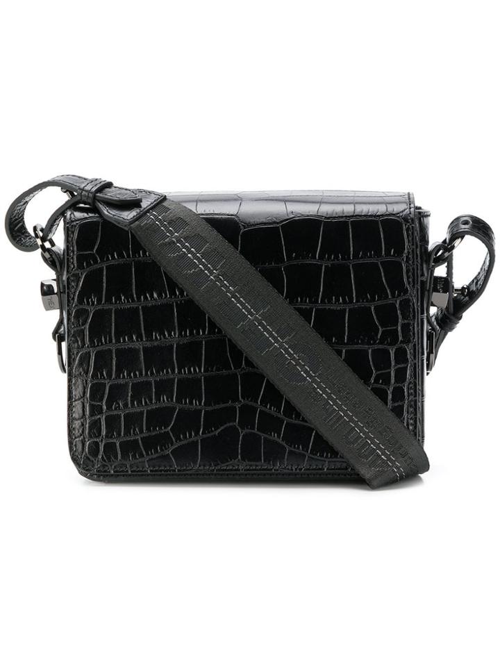 Off-white Embossed Crossbody Bag - Black