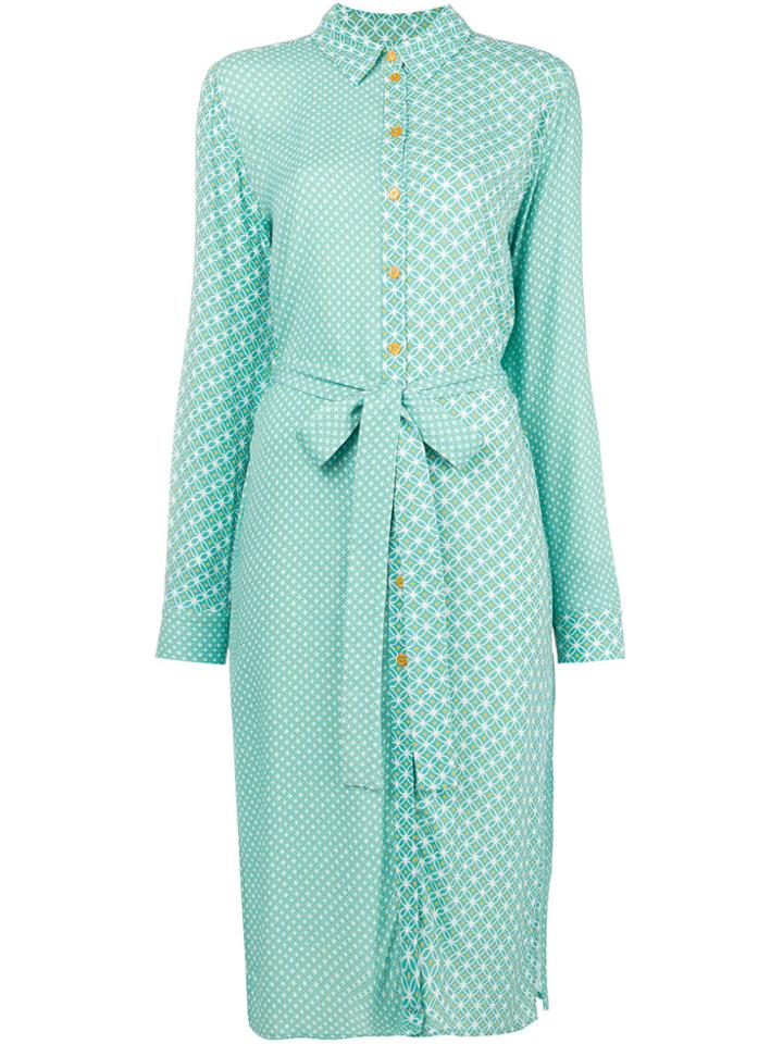 Stine Goya Lykke Circle Print Shirt Dress - Green