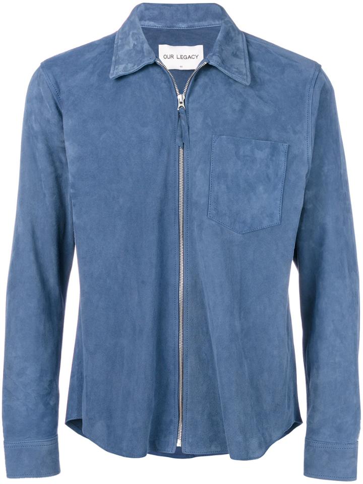 Our Legacy Zipped Bomber Jacket - Blue