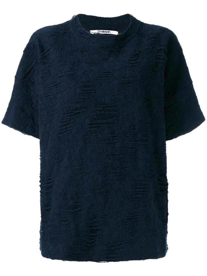 Chalayan - Simple Knitted Top - Women - Cotton/polyester - S, Blue, Cotton/polyester