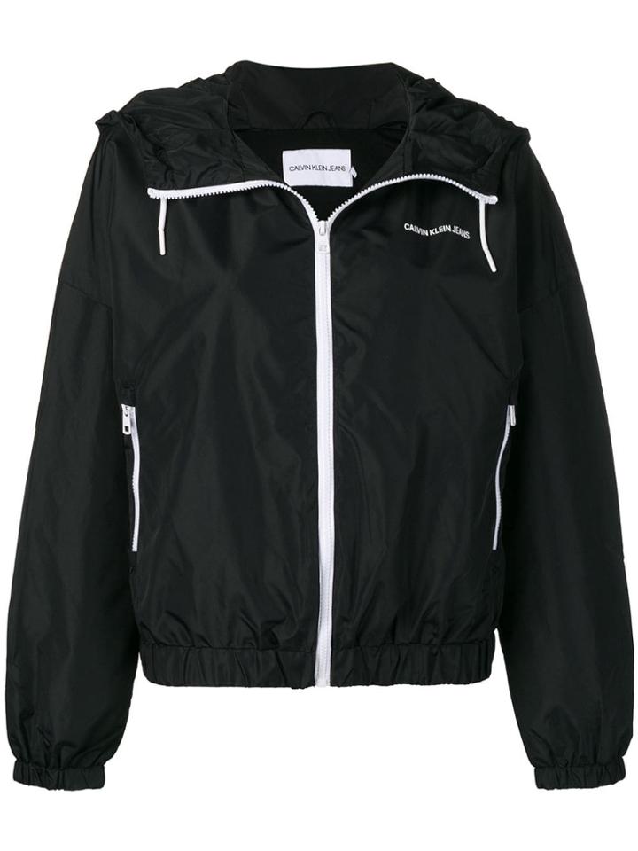 Calvin Klein Jeans Hooded K-way Jacket - Black