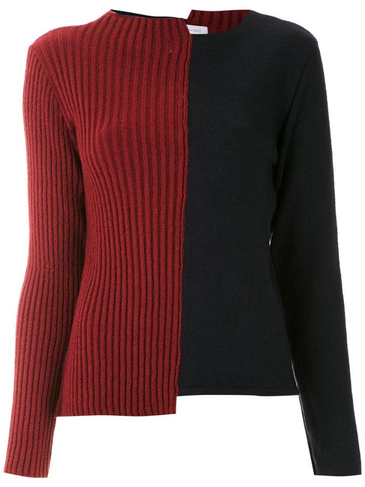 Mara Mac Color Block Asymmetric Sweater - Blue