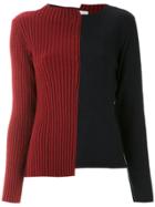 Mara Mac Color Block Asymmetric Sweater - Blue