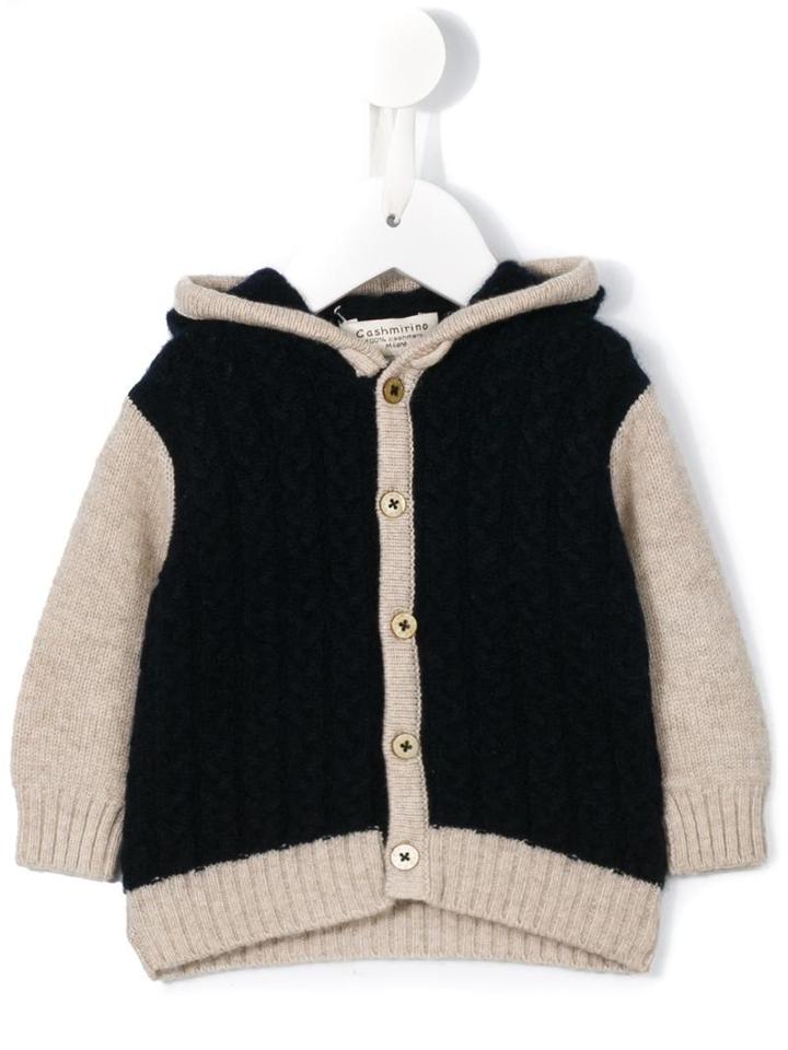 Cashmirino 'teddy Bear' Hooded Cardigan, Infant Boy's, Size: 6 Mth, Black