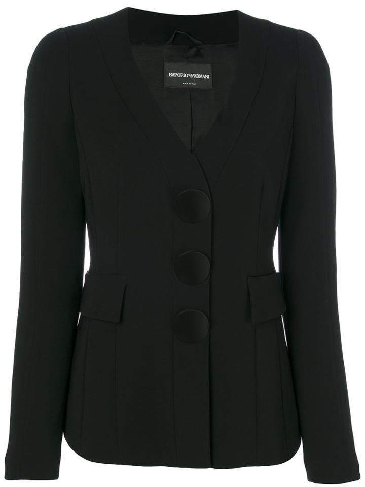 Emporio Armani Button-down Blazer - Black