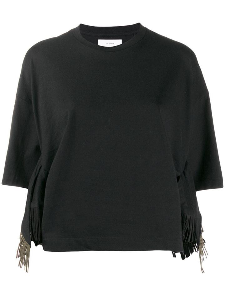 Facetasm Fringe Detail T-shirt - Black