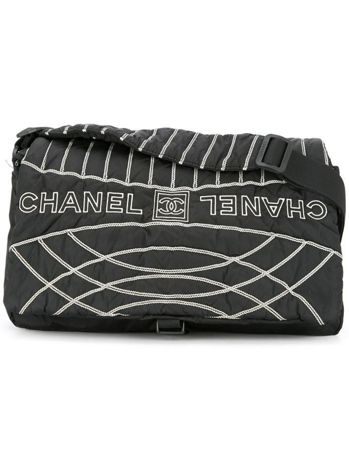 Chanel Vintage Sports Line Cc Crossbody Bag - Black