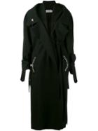 Preen By Thornton Bregazzi Embellished Coat, Women's, Size: Large, Black, Viscose/pvc/virgin Wool