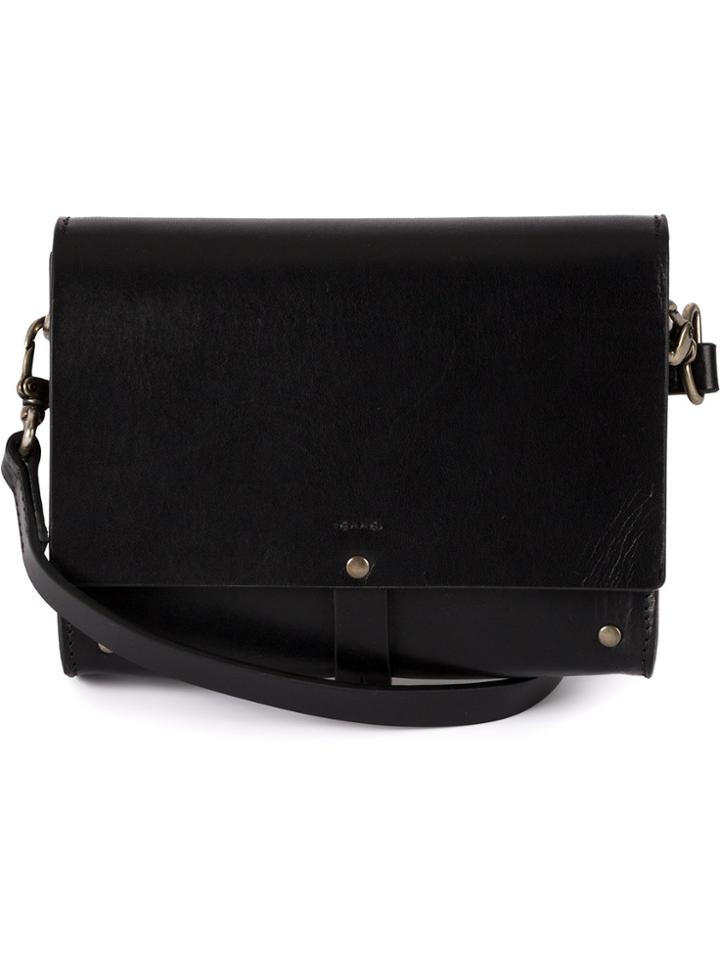 Ann Demeulemeester Flap Shoulder Bag - Black