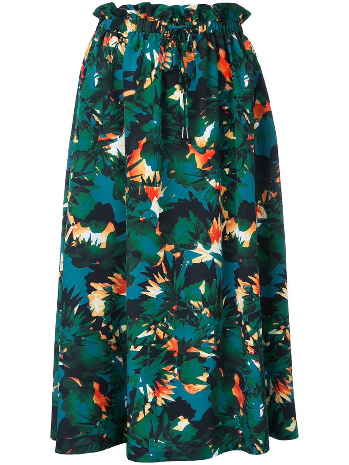 Estnation - Tropical Print Skirt - Women - Polyester - 38, Polyester