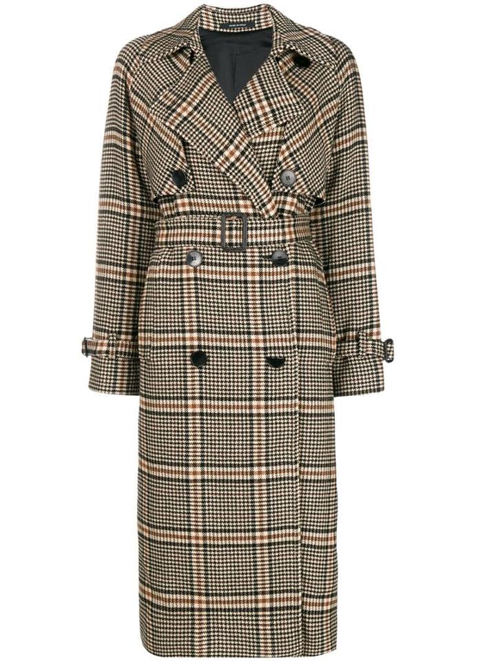 Tagliatore Check Trench Coat - Neutrals