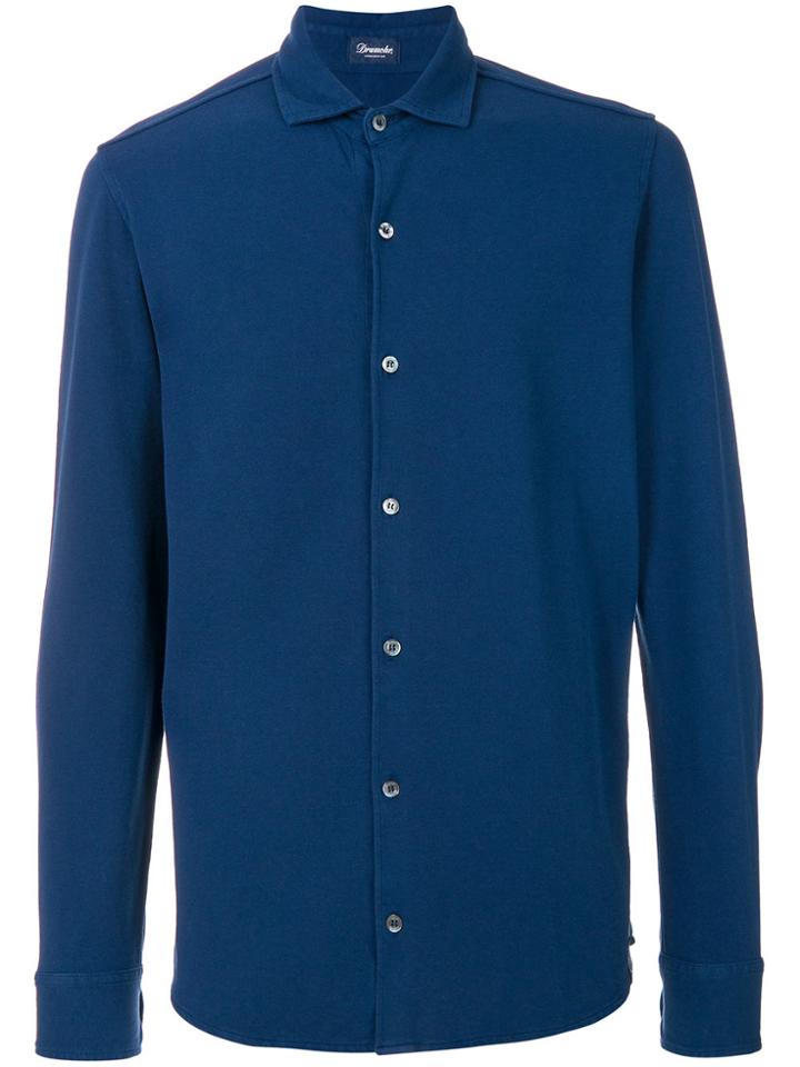 Drumohr Long Sleeves Shirt - Blue