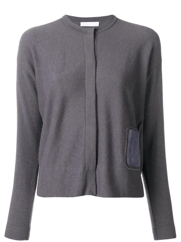Fabiana Filippi Concealed Front Fastening Cardigan - Grey