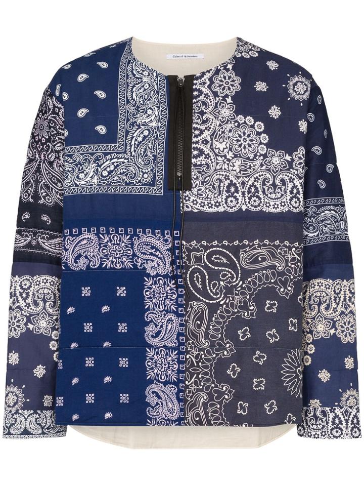 Children Of The Discordance Bandana Pattern Half-zip Shirt - Blue