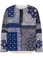Children Of The Discordance Bandana Pattern Half-zip Shirt - Blue