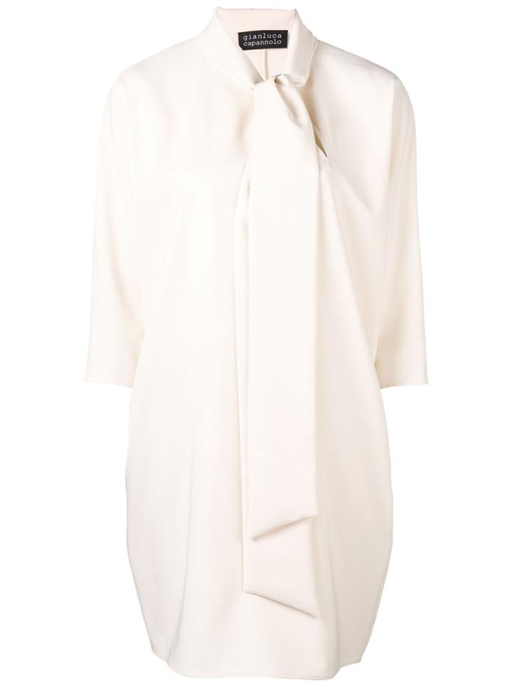 Gianluca Capannolo Tie Neck Dress - White