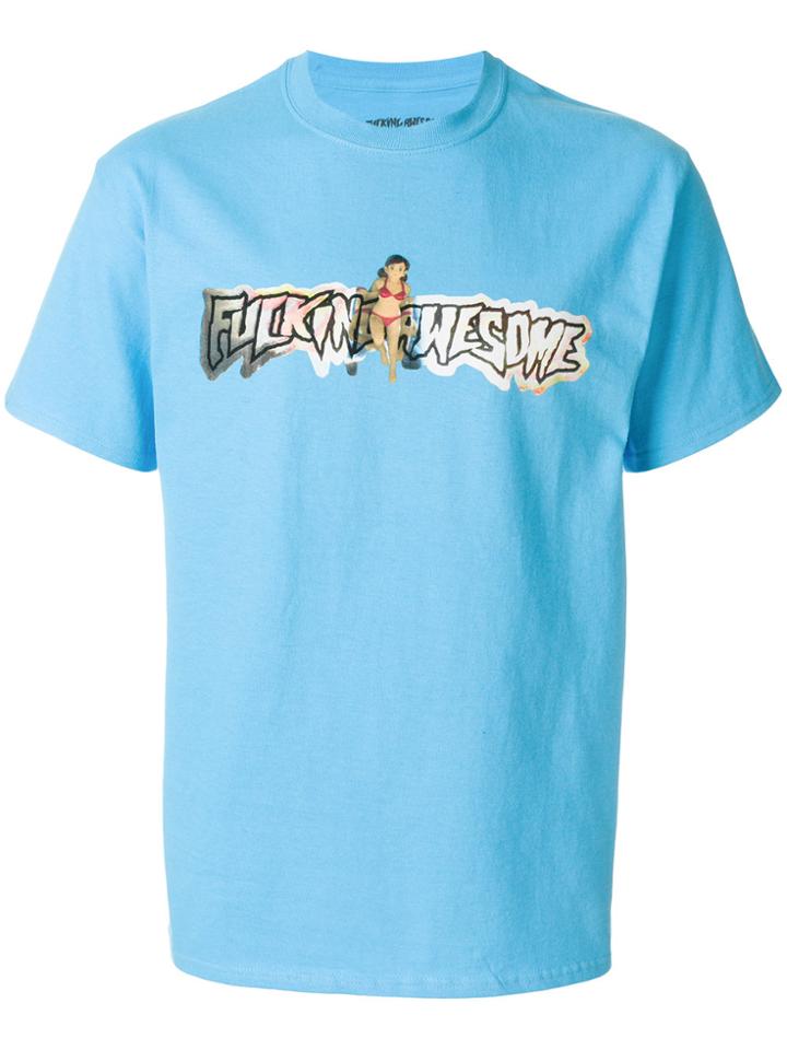 Fucking Awesome Plastic Woman T-shirt - Blue