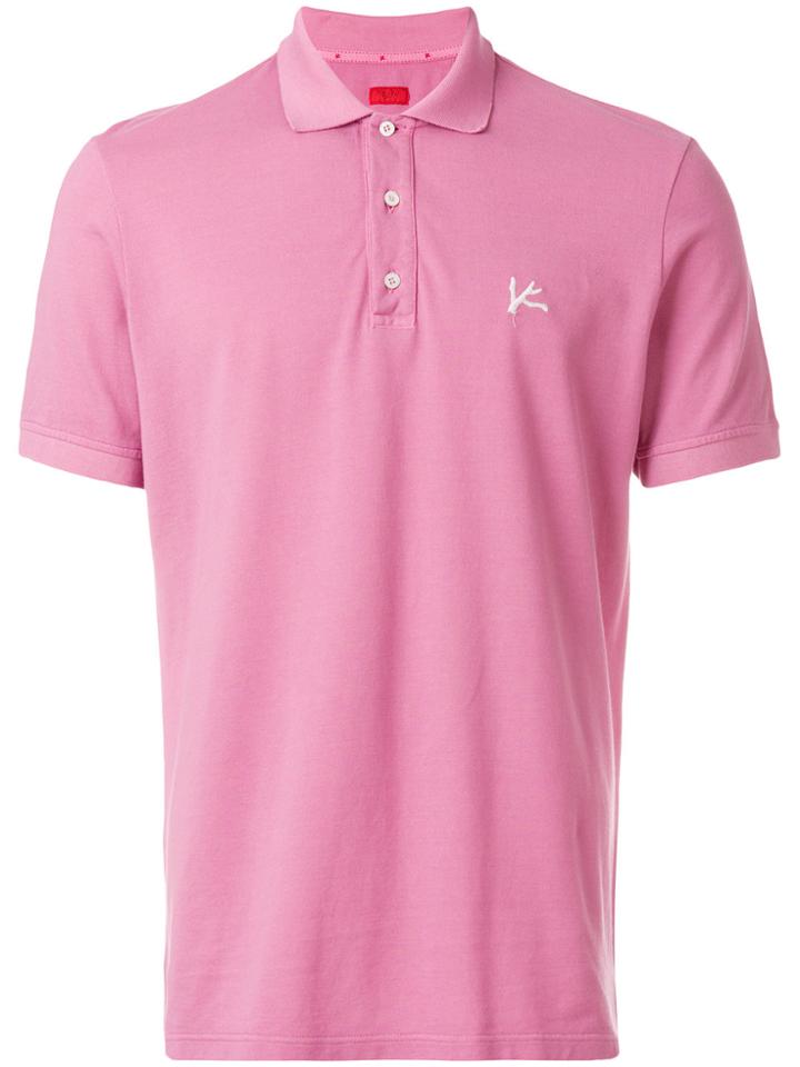 Isaia Short Sleeved Polo Shirt - Pink & Purple