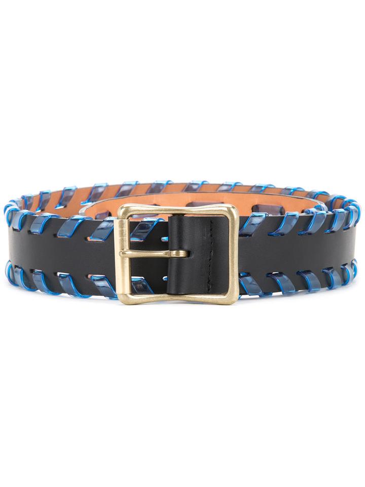 Theatre Products - Stitched Trim Belt - Women - Leather - One Size, Black, Leather