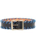 Theatre Products - Stitched Trim Belt - Women - Leather - One Size, Black, Leather