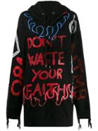 Faith Connexion Painted Print Hoodie - Black