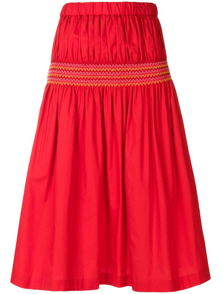 Comme Des Garçons Girl Midi Full Skirt - Red