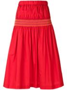 Comme Des Garçons Girl Midi Full Skirt - Red