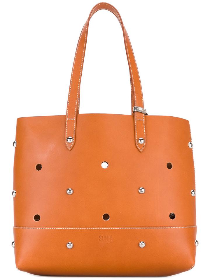 Studded Shopper Tote - Women - Leather/metal - One Size, Nude/neutrals, Leather/metal, Sonia By Sonia Rykiel