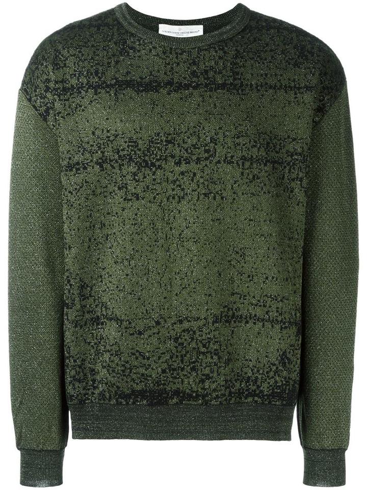 Golden Goose Deluxe Brand Pixelated Lurex Jumper, Men's, Size: Xs, Green, Virgin Wool/acetate/polyester/nylon