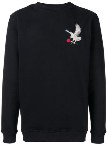 Intoxicated Eagle Embroidered Sweatshirt - Black