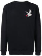Intoxicated Eagle Embroidered Sweatshirt - Black
