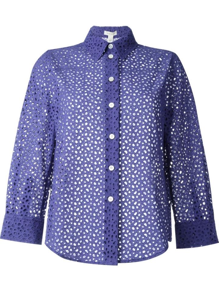 Marc Jacobs Perforated Shirt, Women's, Size: 6, Blue, Cotton