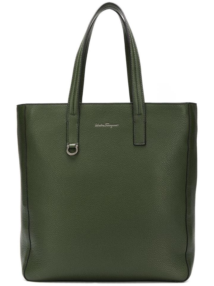Salvatore Ferragamo Leather Tote Bag - Green