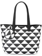 Emporio Armani Triangles Tote Bag, Women's, Black, Leather