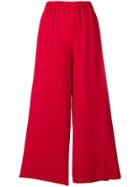 Incotex Cropped Palazzo Trousers - Red