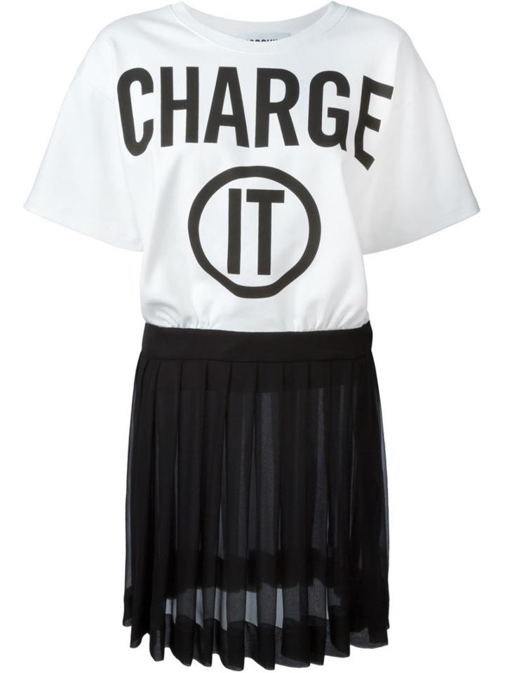 Moschino Charge It Dress, Women's, Size: 40, White, Silk/cotton