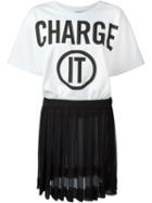 Moschino Charge It Dress, Women's, Size: 40, White, Silk/cotton