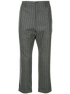 H Beauty & Youth Pinstriped Cropped Trousers - Grey