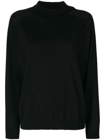 Cividini Spread Collar Sweater - Black