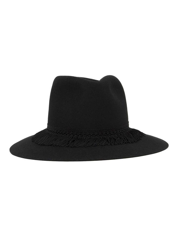 Fedora Hat, Men's, Black, Rabbit Felt, Kijima Takayuki