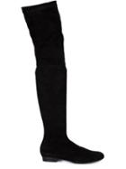 Robert Clergerie Fetej Thigh High Boots, Women's, Size: 38, Black, Lamb Skin/rubber