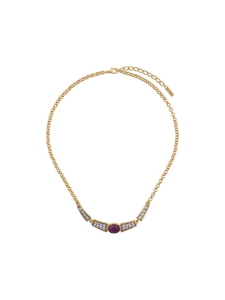 Susan Caplan Vintage 1980s Embellished Necklace - Gold