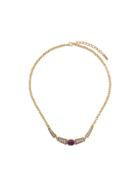 Susan Caplan Vintage 1980s Embellished Necklace - Gold