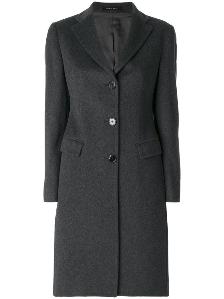 Tagliatore Single-breasted Straight Coat - Grey