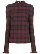 Philosophy Di Lorenzo Serafini Plaid High Neck Top - Red