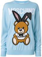 Moschino Playboy Bunny Logo Sweater - Blue