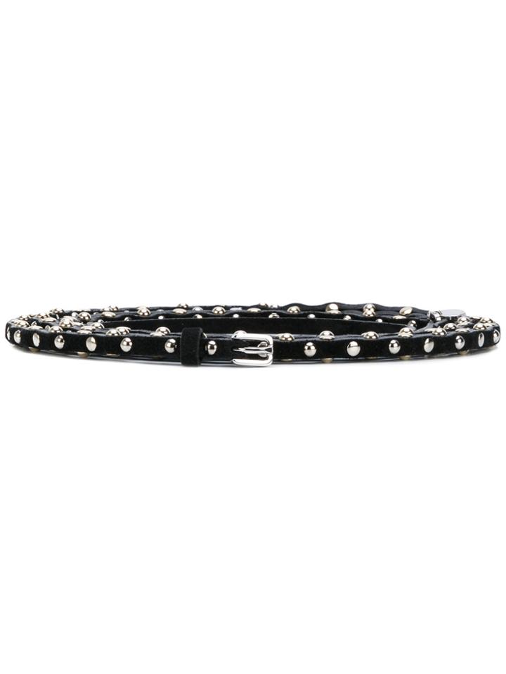 Ermanno Scervino Studded Skinny Belt - Black