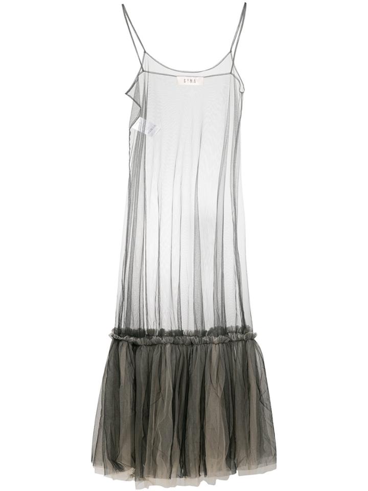 Gina Tulle Maxi Dress - Black